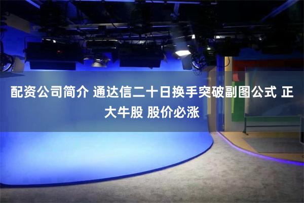 配资公司简介 通达信二十日换手突破副图公式 正大牛股 股价必涨
