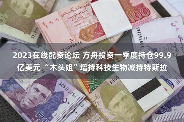 2023在线配资论坛 方舟投资一季度持仓99.9亿美元 “木头姐”增持科技生物减持特斯拉